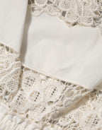 White Poplin Openwork Embroidery Tank Top