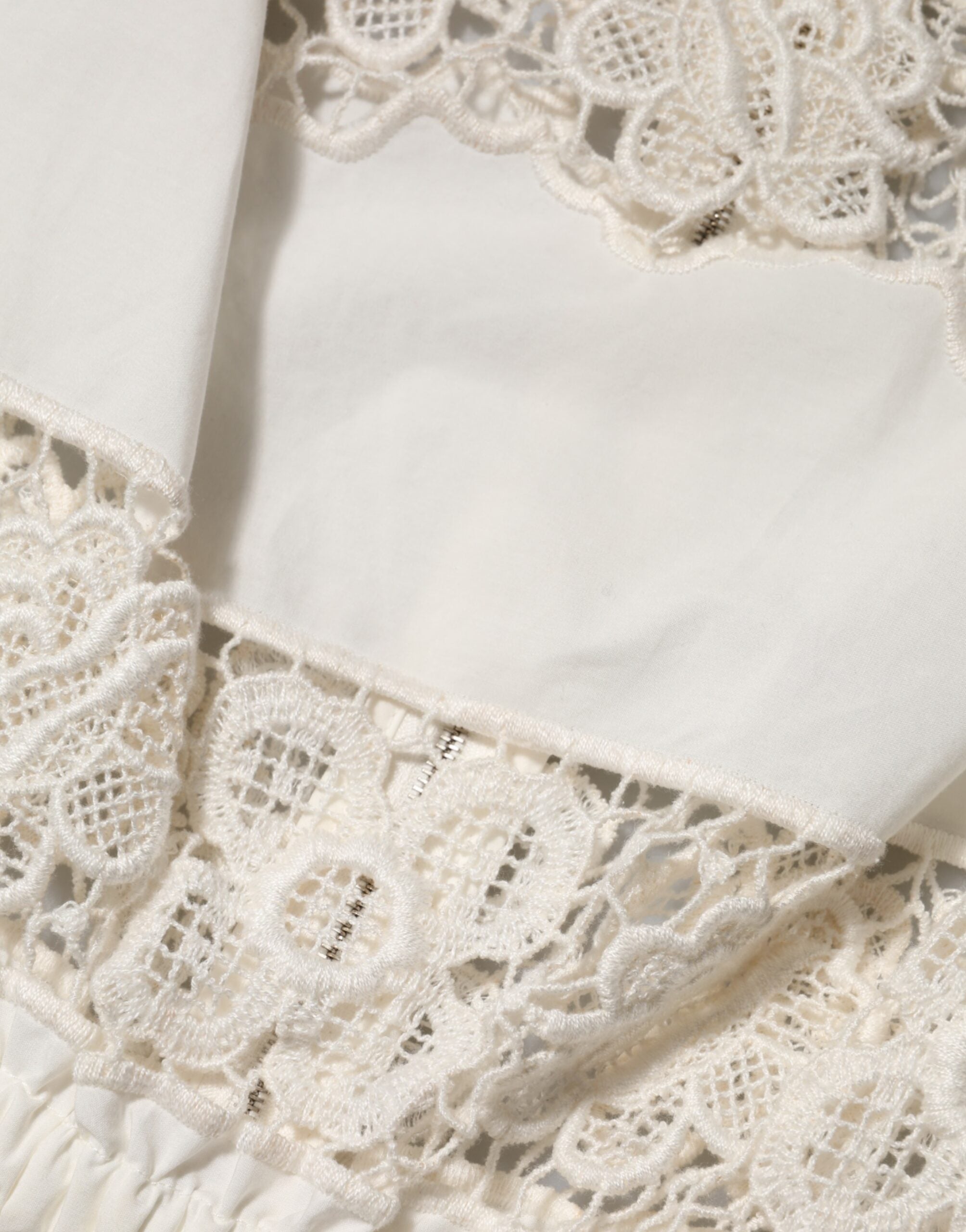 White Poplin Openwork Embroidery Tank Top