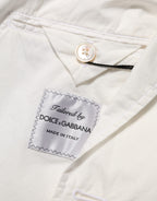 White Cotton 1 Button Men Suit Blazer