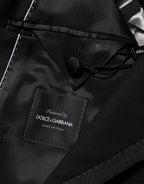 Black Wool 1 Button Suit Jacket Men Blazer