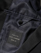 Black GOLD 1 Button Suit Jacket Men Blazer