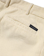 Beige Corduroy Cotton Straight Men Trouser Pants