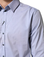 Blue SICILIA Cotton Men Dress Formal Shirt