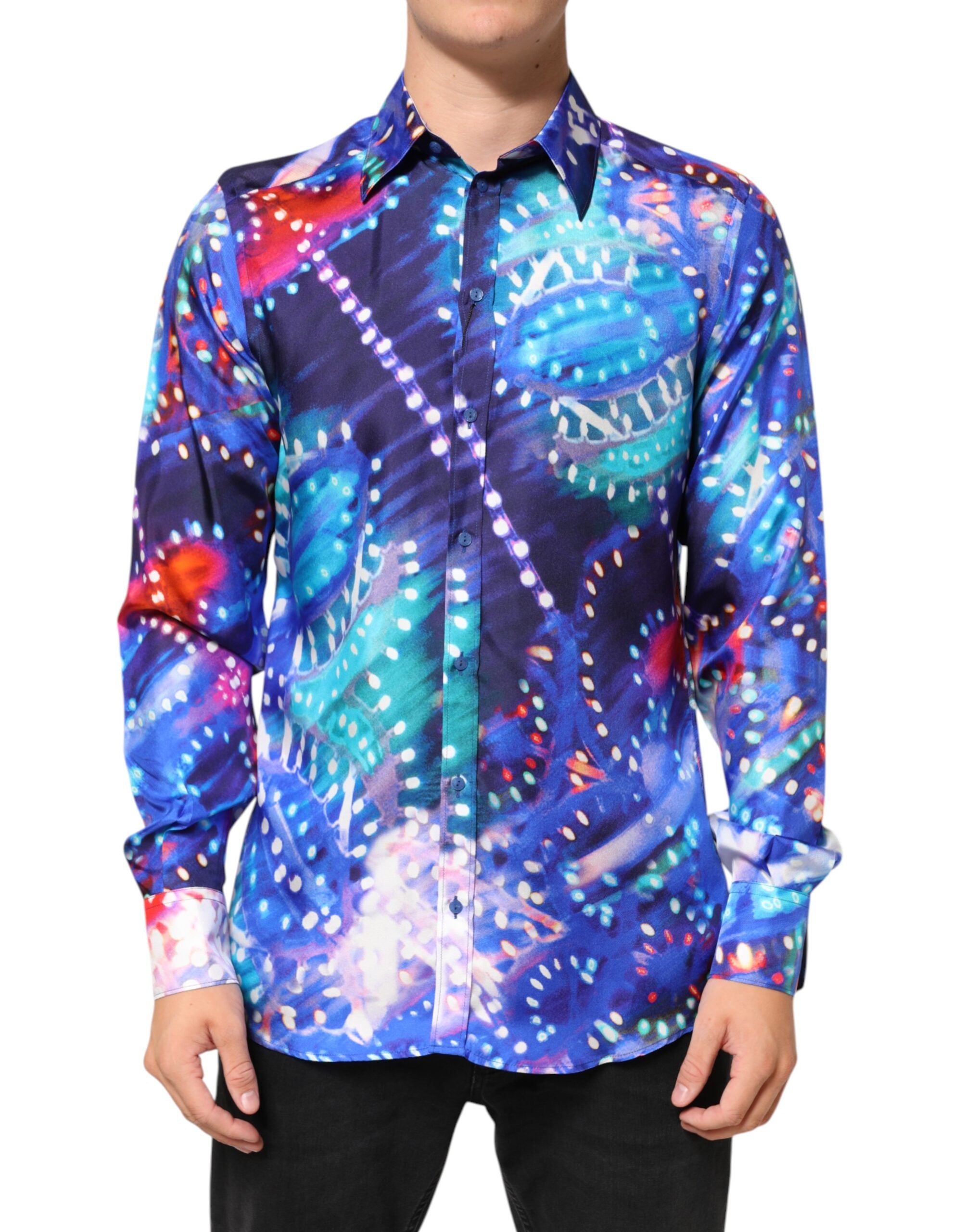 Multicolor Luminarie MARTINI Slim Men Shirt