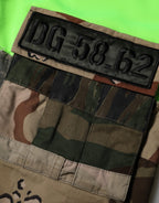 Green Patchwork Heart Men Sweatshirt Sweater