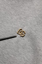 Gray Logo Cotton Hooded Sweatshirt Sweater