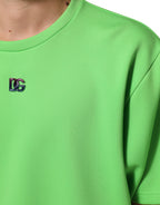 Green Logo Crew Neck Short Sleeves T-shirt