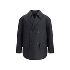 Gray Fleece Wool Coat