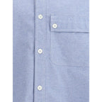 Blue Cotton Pattern Shirt