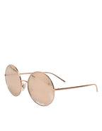 DG2215K Gold Metal Round Shades Eyewear Sunglasses
