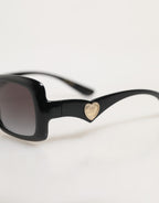 DG6152 Black Sacred HeartDevotion Square Frame Sunglasses