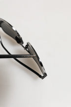 Black Metal Frame Square Lenses Shades Eyewear Sunglasses