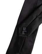 Black Safety Pins Silk Adjustable Necktie Accessory Tie