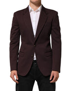 Maroon Cotton 2 Buttons Suit Jacket Blazer