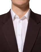 Maroon Cotton 2 Buttons Suit Jacket Blazer