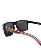 DG6160 Square Black Polyamide Sport Logo Sunglasses