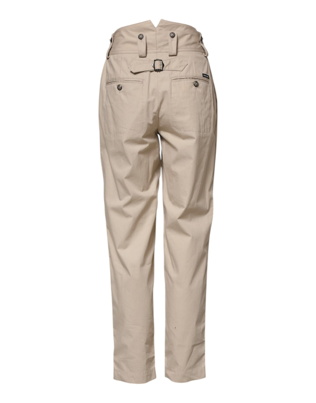 Beige Cotton Tapered Cargo Men Trouser Pants