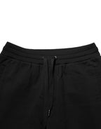 Black DG Logo Cotton Jogger Sweatpants Pants