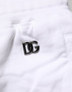 White Distressed Cotton Men Bermuda Shorts