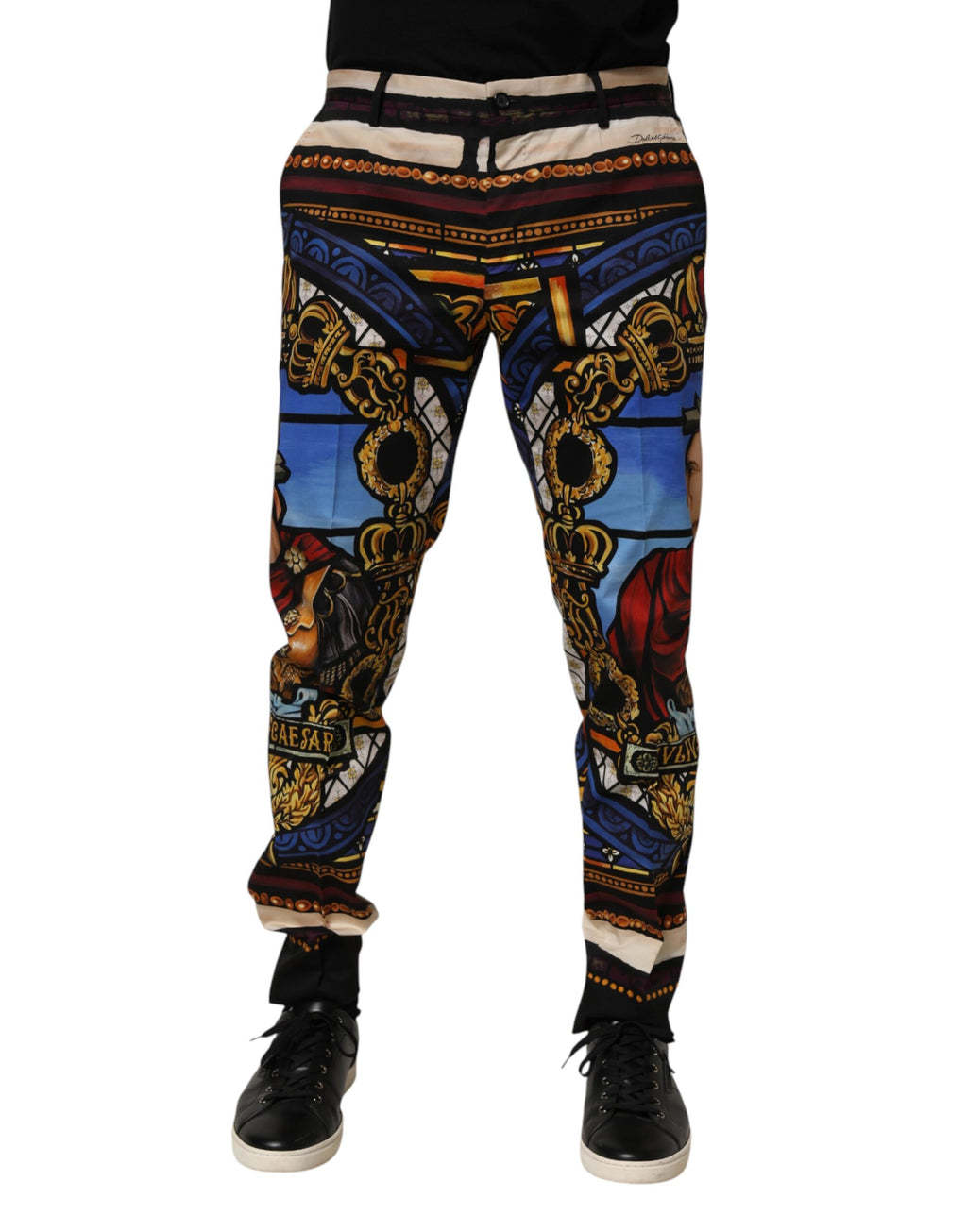 Multicolor Julias Ceasar Print Tapered Pants