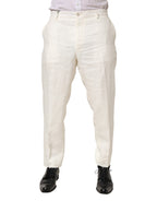 White Linen Formal Dress Men Trouser Pants