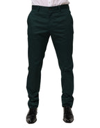 Green Cotton Formal Dress Men Trouser Pants