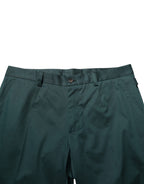 Green Cotton Formal Dress Men Trouser Pants