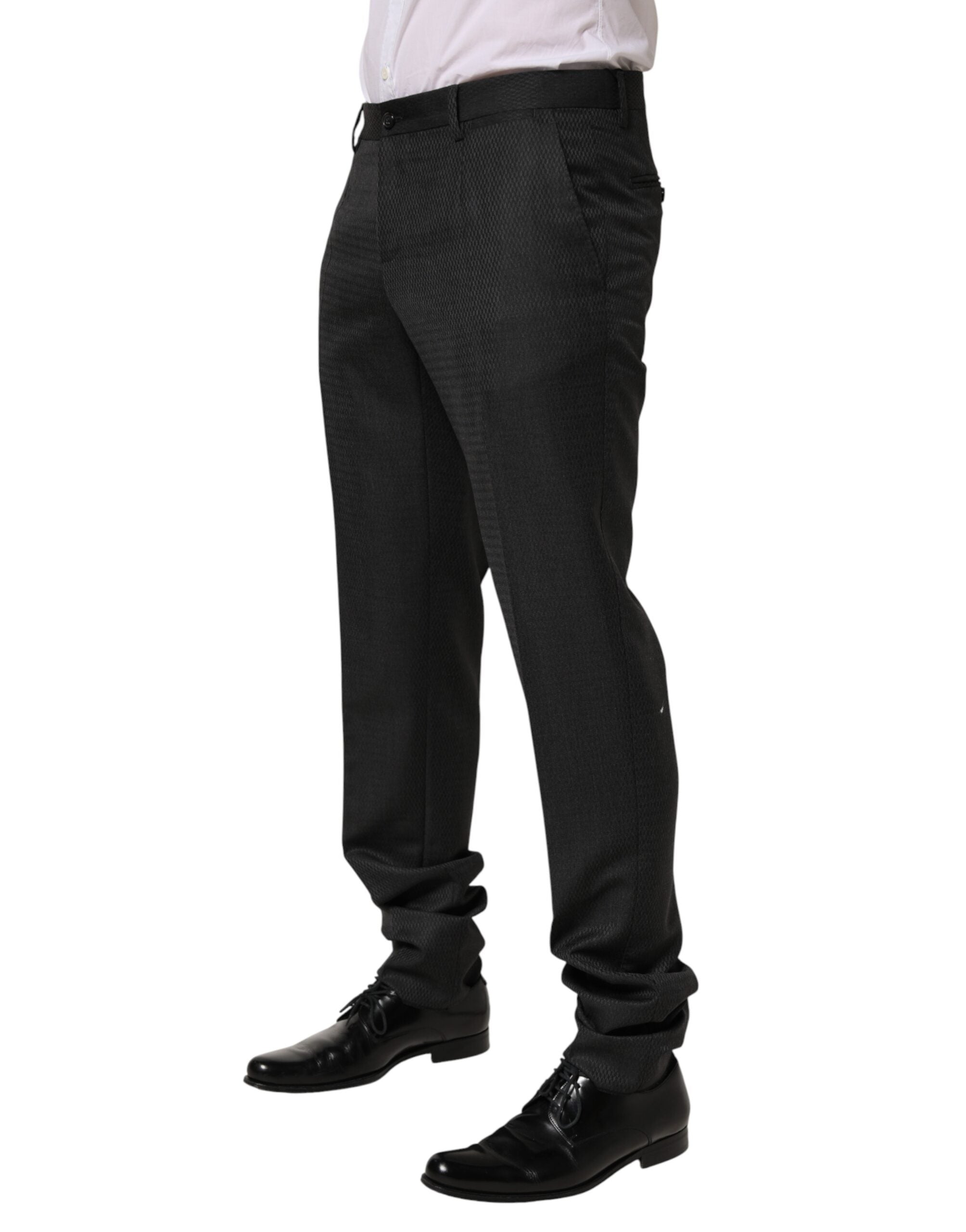 Black Wool Formal Dress Men Trouser Pants