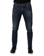 Blue Cotton Stretch Skinny Men Denim Jeans