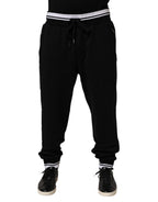 Black Cotton Sacred-Heart Men Jogger Pants