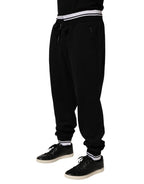 Black Cotton Sacred-Heart Men Jogger Pants