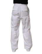 White Linen Straight Cargo Men Trouser Pants