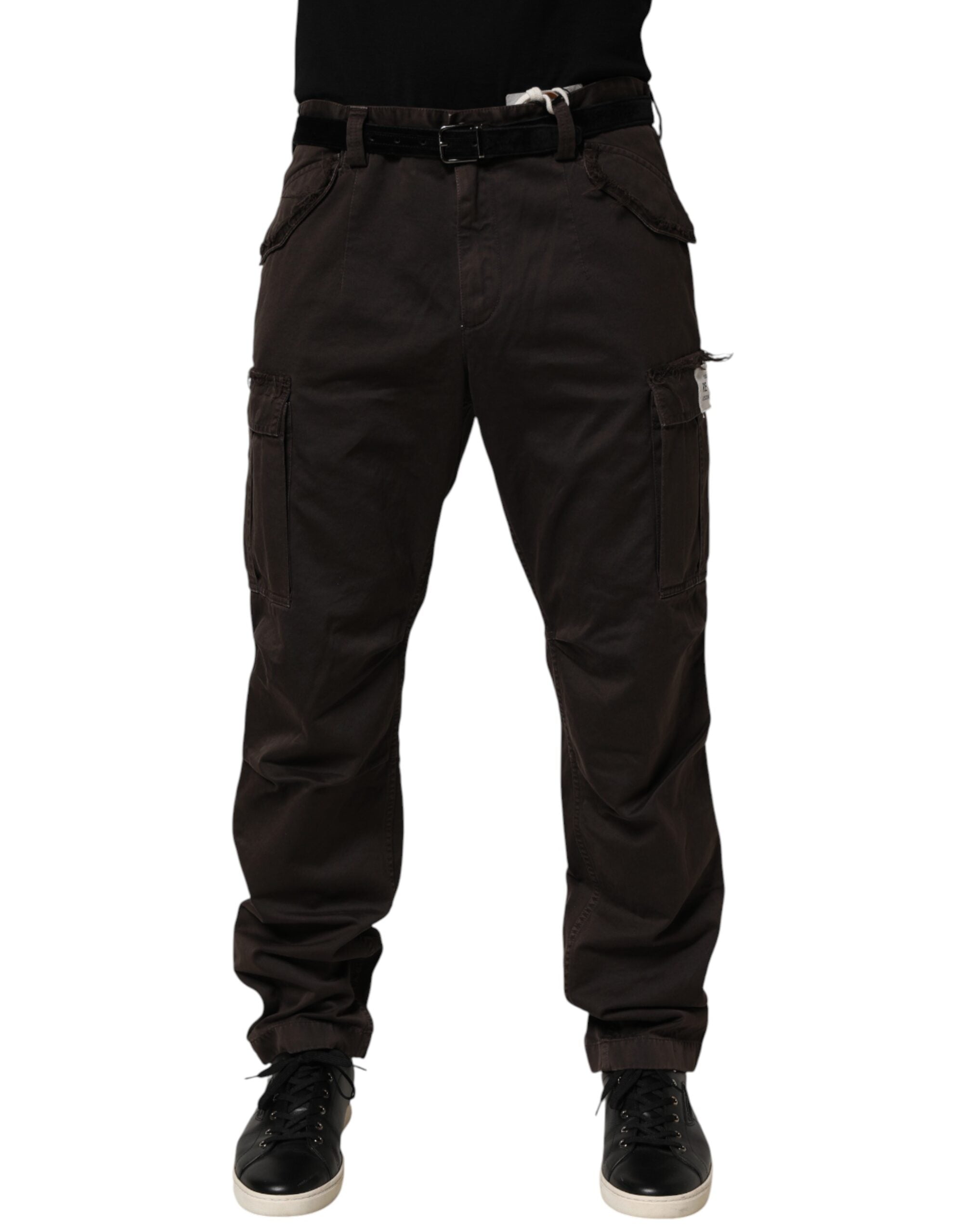 Brown Re- Edition Cotton Men Cargo Pants