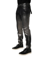 Black Washed Slim Fit Men Denim Trouser Jeans