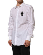 White Cotton MARTINI DG Patch Dress Shirt