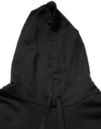 Black Printed Hooded Men Sweatshirt Sweater