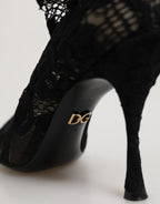 Black Pumps Taormina Lace Socks Boots Shoes