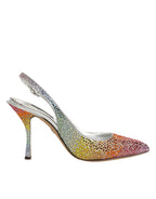 Multicolor Sequin Slingback Pumps Shoes