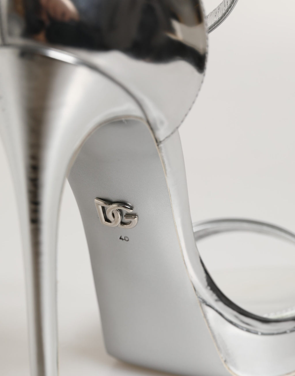 Silver Leather Platform Keira Sandals Shoes