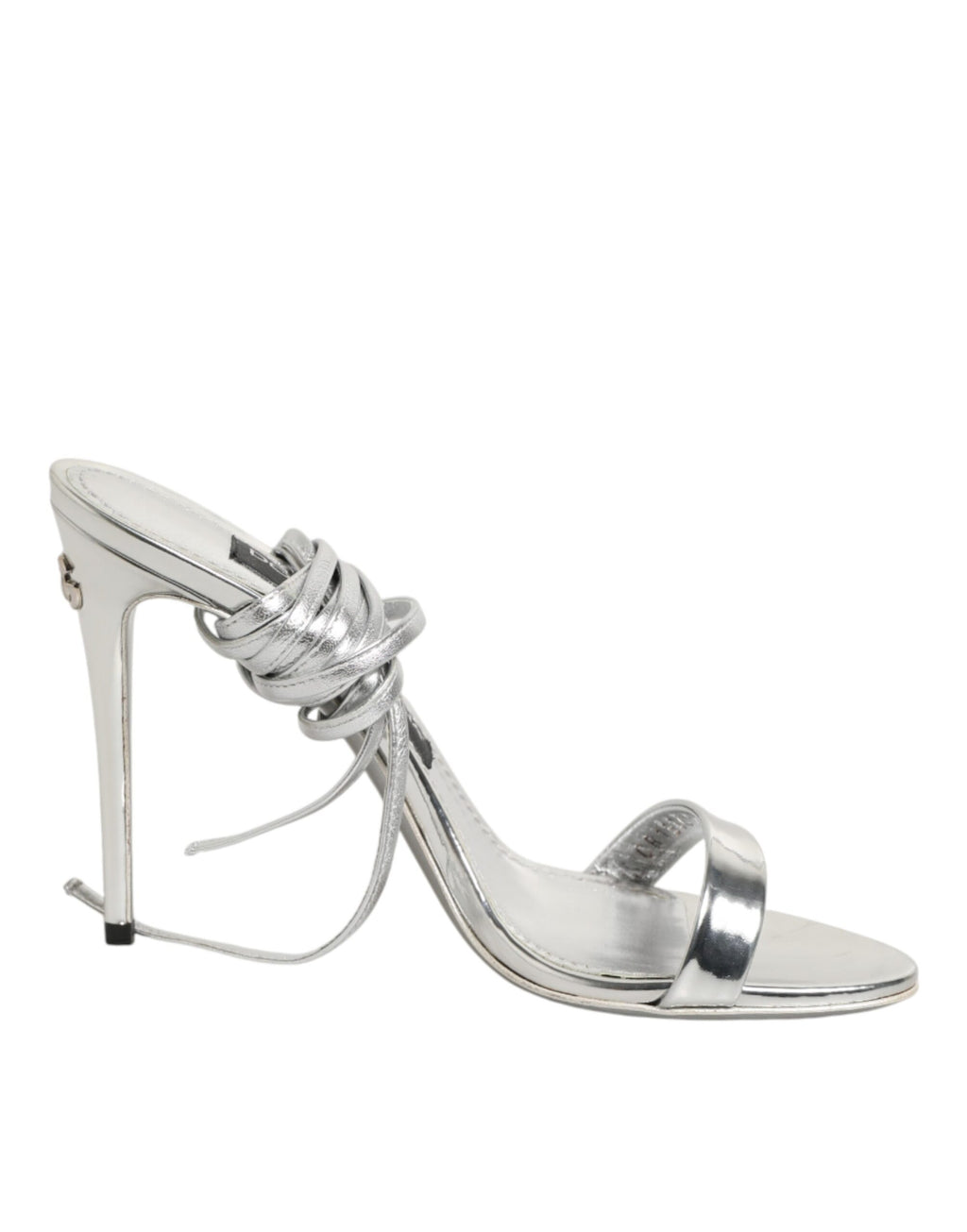 Silver Strappy High Heels Sandals Shoes