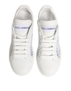White Mesh Inserts Low Top Sneakers Shoes