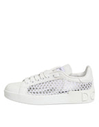 White Mesh Inserts Low Top Sneakers Shoes