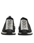Black Silver Slip On Sorrento Sneakers Shoes