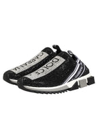 Black Silver Slip On Sorrento Sneakers Shoes