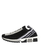 Black Silver Slip On Sorrento Sneakers Shoes