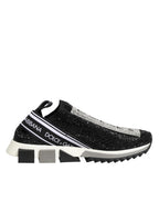 Black Silver Slip On Sorrento Sneakers Shoes
