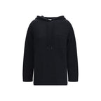 Black Wool Hoodie
