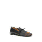 Black Goatskin Slip-On Loafers