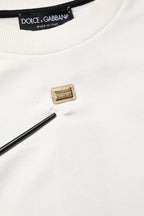 White DG Logo Crew Neck Sweatshirt Sweater