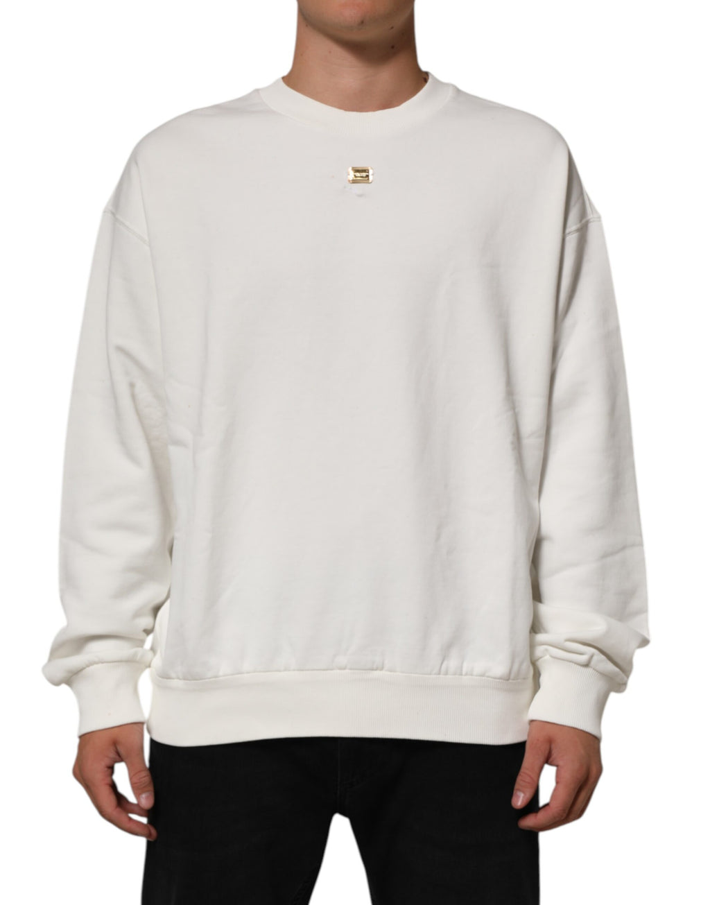 White DG Logo Crew Neck Sweatshirt Sweater
